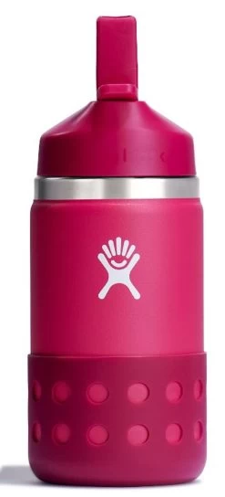 Hydro Flask 12 Oz Kids' Wide Mouth Bottle With Straw Lid - Peony