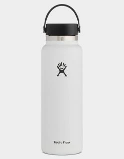 HYDRO FLASK White 40 Oz Wide Mouth Water Bottle