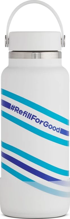 Hydro Flask RefillForGood Standard Wide Mouth Bottle - Limited Edition - 32 Oz|-|Bouteille Standard RefillForGood Wide Mouth - Édition Limitée - 32 Onces -Hydro Flask Online HYD RFGW32BTS109 7E 7EDetail1 20Whitecap 3321f805 6c40 4d11 93c7 418ee6381bc3