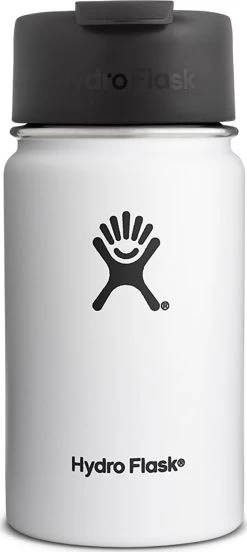 Hydro Flask Wide Mouth Bottle With Flip Lid - 12 Oz|-|Bouteille à Large Ouverture Avec Bouchon à Charnière - 12 Onces -Hydro Flask Online HYD W12FP 7EWhite a7286c79 2882 42e5 886e 89111a59f28f