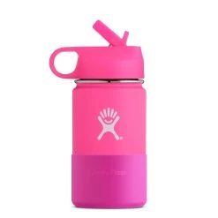 Hydro Flask Wide Mouth Bottle With Straw Sip Lid For Kids - 12 Oz|-|Bouteille Pour Enfant à Large Ouverture Et Couvercle Avec Paille Intégrée - 12 Onces -Hydro Flask Online HYD W12SWBB 7EFlamingo