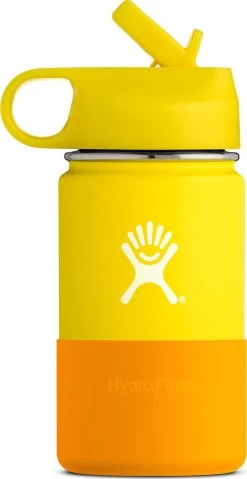 Hydro Flask Wide Mouth Bottle With Straw Sip Lid For Kids - 12 Oz|-|Bouteille Pour Enfant à Large Ouverture Et Couvercle Avec Paille Intégrée - 12 Onces -Hydro Flask Online HYD W12SWBB 7ELemon f40255f4 4979 4b19 a506 090b8e22cf14