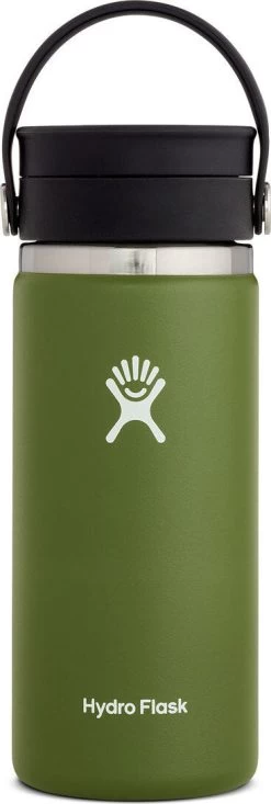 Hydro Flask Wide Mouth Bottle With Flex Sip Lid - 16 Oz|-|Bouteille à Large Ouverture Avec Bouchon Flex Sip Lid - 16 Onces -Hydro Flask Online HYD W16BC 7EOlive fe02f4ae 8a1f 401e bfbc 00703815e028