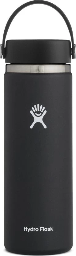 Hydro Flask Wide Mouth Bottle With Flex Cap - 20 Oz|-|Bouteille à Large Ouverture Avec Bouchon Flex - 20 Onces -Hydro Flask Online HYD W20BTS 7EBlack