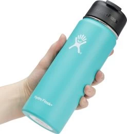 Hydro Flask 20 Oz Wide Mouth - Flip Lid Bottle|-|Bouteille Hydro Flask 20 Oz Grand Goulot - Bouchon à Charnière -Hydro Flask Online HYD W20FP 7E 7EStudio 20hand 20Mint b6be4a2b 986f 48cc 990e c1c460a56721