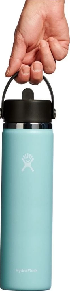 Hydro Flask Wide Mouth Water Bottle With Flex Straw Cap 24 Oz|-|Bouteille D'eau à Large Ouverture Avec Bouchon De Paille Flex 24 Onces -Hydro Flask Online HYD W24BFS 7E 7EFront 20Dew