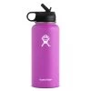 Hydro Flask 32 Oz Wide Mouth W/ Straw Lid Bottle|-|Bouteille 32 Onces Wide Mouth Avec Paille -Hydro Flask Online HYD W32SW 7ERaspberry