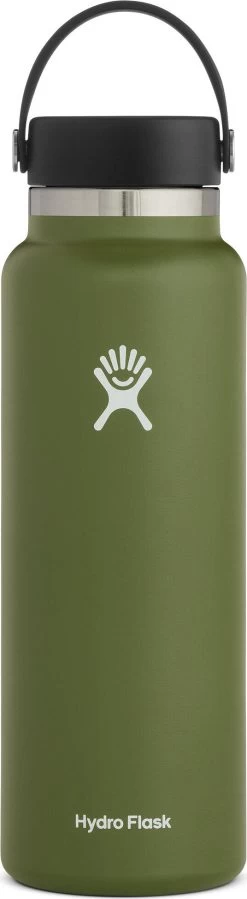 Hydro Flask Wide Mouth Bottle With Flex Cap - 40 Oz|-|Bouteille à Large Ouverture Avec Bouchon Flex - 40 Onces -Hydro Flask Online HYD W40BTS 7EOlive
