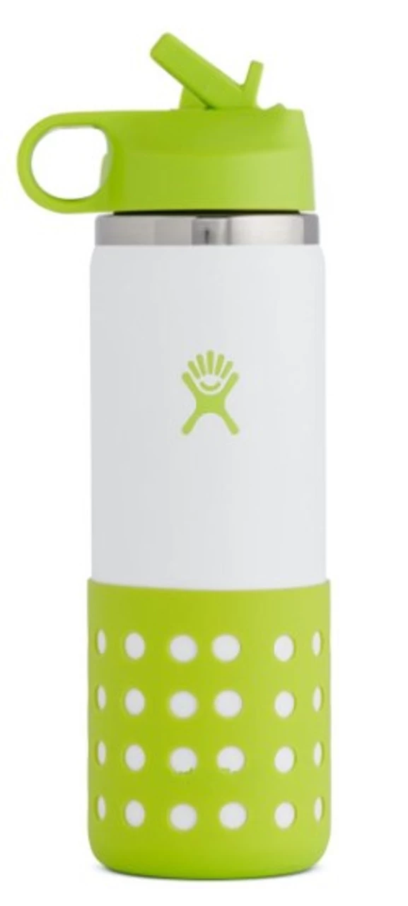 Hydro Flask 20oz Kids Wide Mouth Bottle - White/Jungle 3 Hydro Flask 20oz Kids Wide Mouth Bottle - White/Jungle