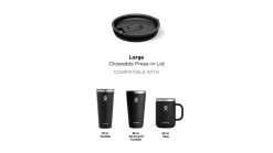 Hydro Flask Closeable Press-In Lid -Hydro Flask Online opplanet hydro flask closeable press in lid black large cpll001 av 2