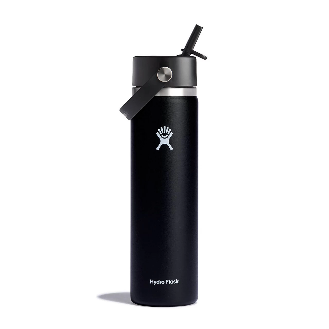 Hydro Flask 24 Oz Wide Mouth Bottle With Flex Straw Cap - Black 3 Hydro Flask 24 Oz Wide Mouth Bottle With Flex Straw Cap - Black
