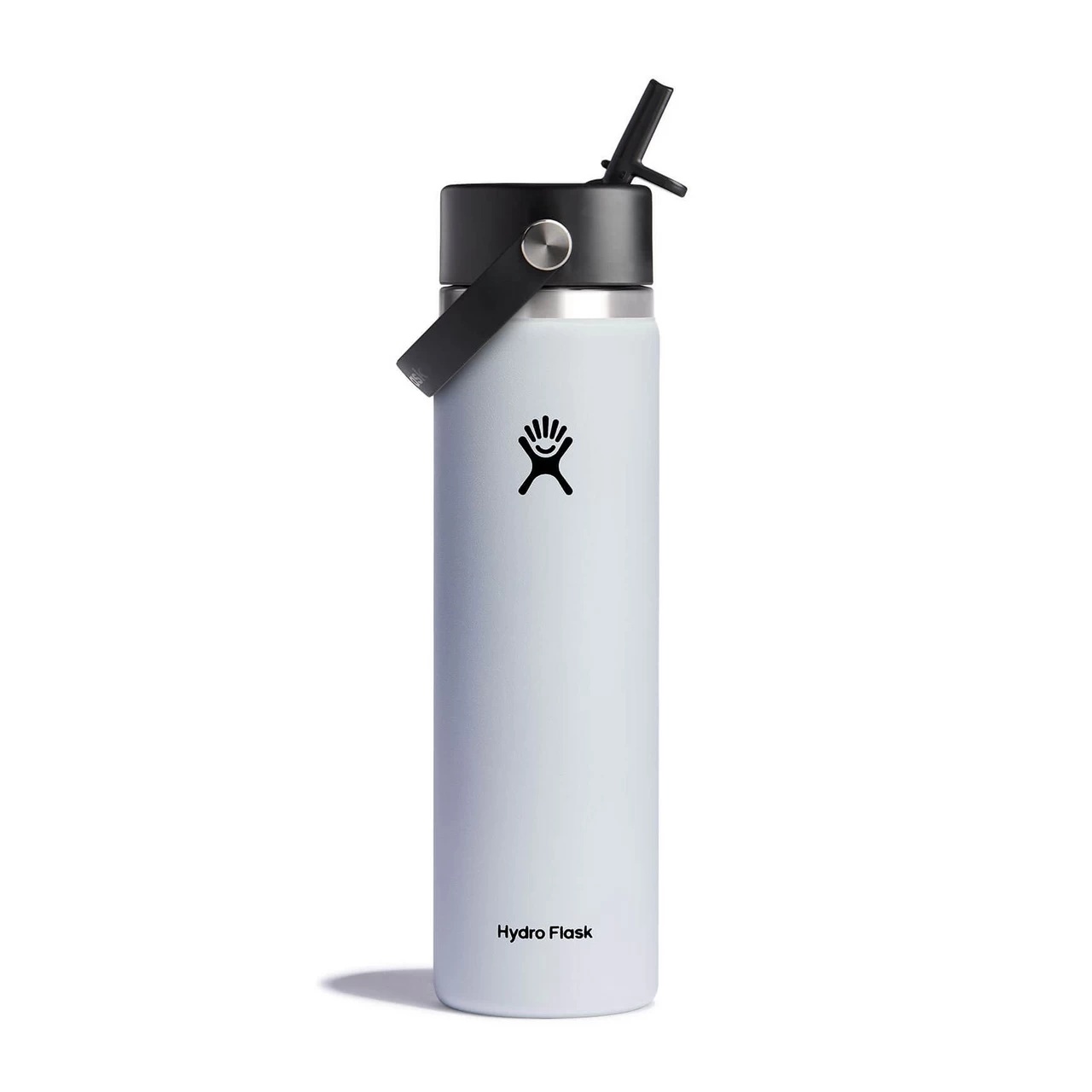 Hydro Flask 24 Oz Wide Mouth Bottle With Flex Straw Cap - White 3 Hydro Flask 24 Oz Wide Mouth Bottle With Flex Straw Cap - White